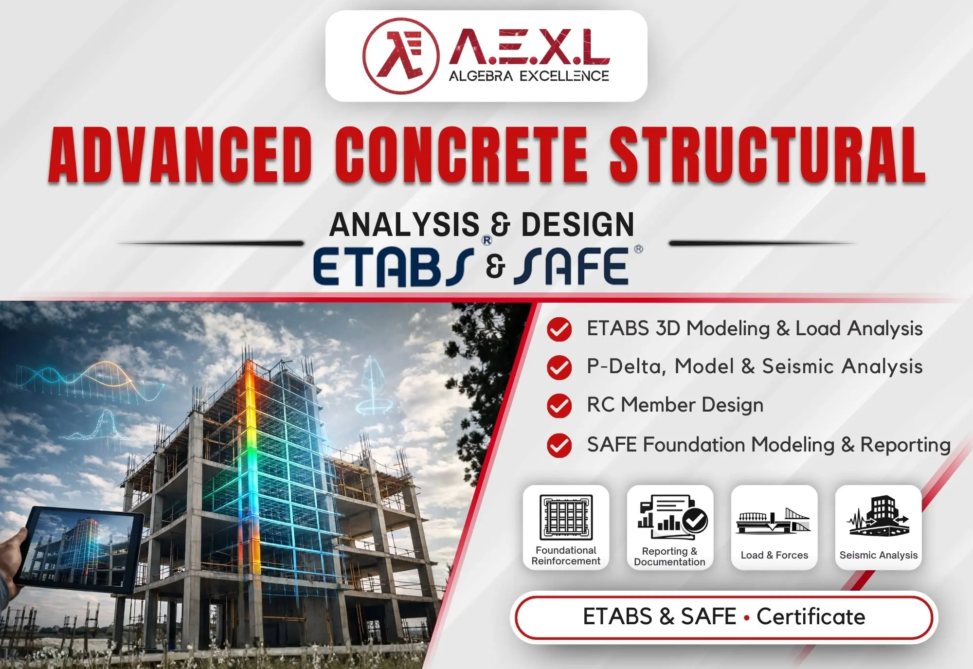 Advanced Concrete Structural Analysis & Design ETABS & SAFE Course